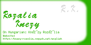rozalia knezy business card